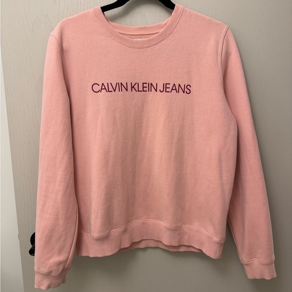Calvin Klein Jeans Tops - Pink Coral Calvin Klein Jeans Sweatshirt Size M